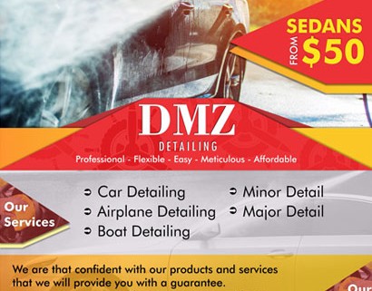 DMZ Flyer design and branding