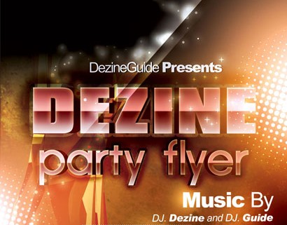 Dezine Party Flyer design and branding