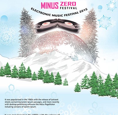 Minus Zero Festival Flyer design and branding