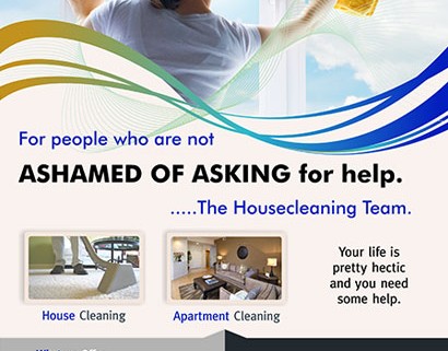 The House Cleaning Team Flyer design and branding
